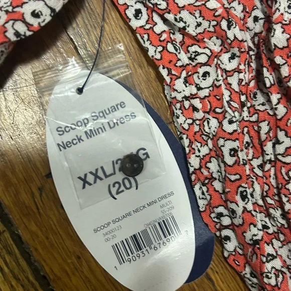 Eco-Friendly Floral Mini Dress in Rust Red by Ecote - Picture 3 of 5